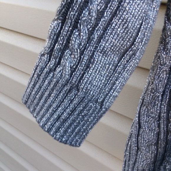 Charter Club Petite Large Gray Sweater Metallic - Picture 6 of 8